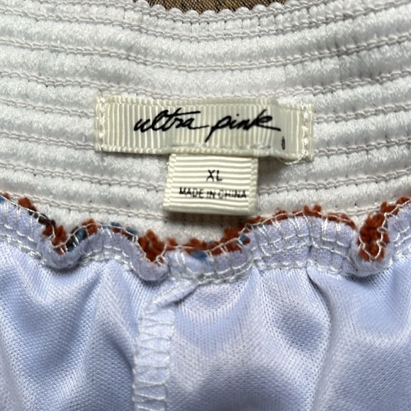 Ultra Pink Cottagecore Granny Square Crochet Shorts Brown Blue White Size XL - Picture 7 of 13